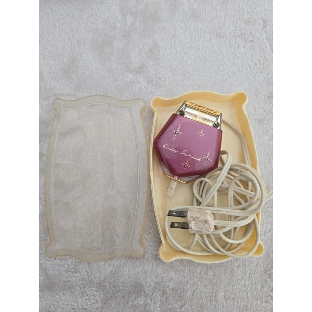 Vintage Lady Schick Electric Razor Pink Magenta Starburst MCM Women's Shaver